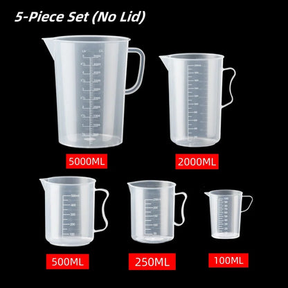 100-5000ml Thickened Plastic Measuring Cup with Scale Food Grade Measuring Cup Experimental Measuring Cup Beaker Plastic Cup Beauty World Shop