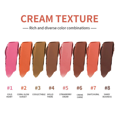 Curve Case Cream Eyebrow Cream Blush Highlighter Palette Matte Shimmer Finishes Shadow Tones Long-Lasting Cosmetics Beauty World Shop