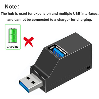 USB 3.0 HUB Adapter Extender Mini Splitter Box 1 to 3 Ports High Speed USB 2.0 For PC Laptop U Disk Card Reader Beauty World Shop