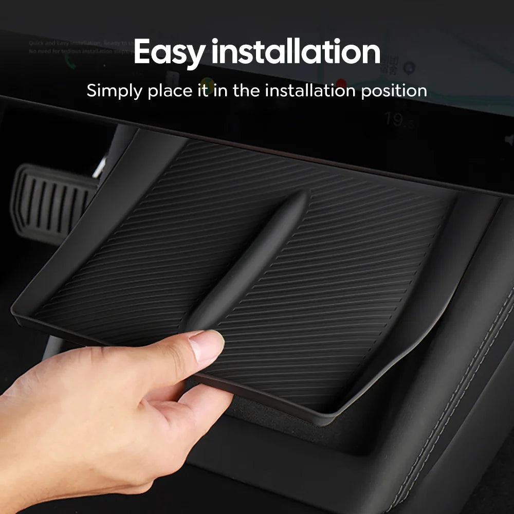 For Tesla New Model Y 2025 Launch Juniper Teslajuniper ABS with Silicone Non-slip Mat Console & Armrest Storage Box Upper Beauty World Shop