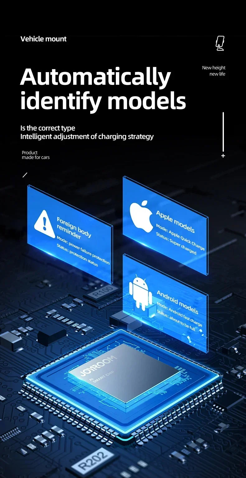 Infrared Induction Car Wireless Charger Stand Car Air Vent Clamp for iPhone 16~12 Pro Max Samsung Galaxy S25/S24 Fast Charging Beauty World Shop