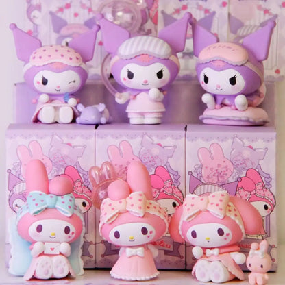 Sanrio Figure Blind Box Cute Kuromi My Melody Figures Toy Pajamas Series Collection Home Decorate For Children Christmas Gift Beauty World Shop