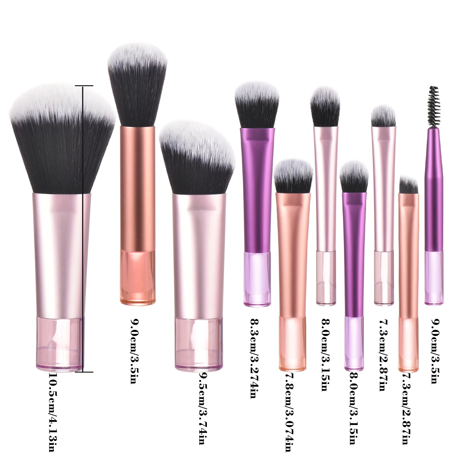 10 color Mini makeup brush Travel portable Makeup Tool Makeup Puff - Palm Brush Professional Makeup tool set Christmas gift Beauty World Shop