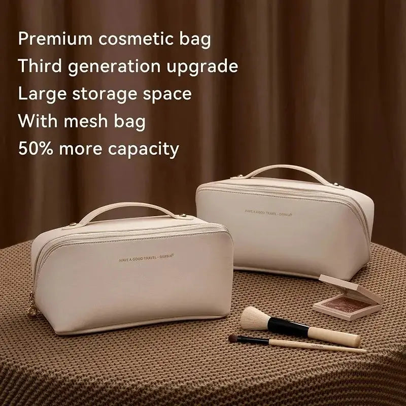 1/2Pcs Cosmetics Storage Kit Large Capacity Travel Toiletry Bag Makeup Bag Ins Advanced Sense Portable Cosmetic Storage Bag Beauty World Shop
