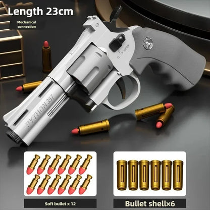 Magnum ZP5 357 Automatic Continuous Soft Dart Blaster Toy with Multiple Safe Darts Outdoor Action Play Set for Kids and Adults Beauty World Shop