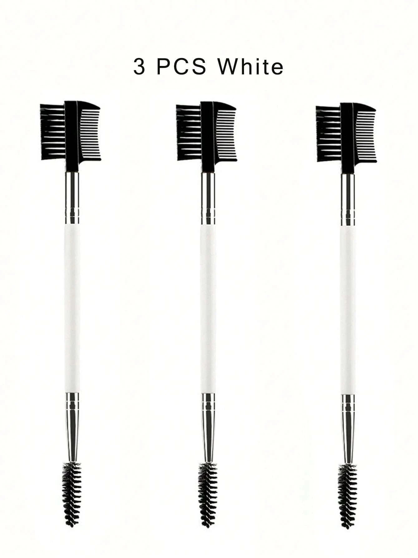 1/2/5PCS 3 Head Eyebrow Eyelash Shaper Double Head Brush Makeup Grooming Tool Cosmetic With 3 Different Spoolie Brushes Beauty World Shop