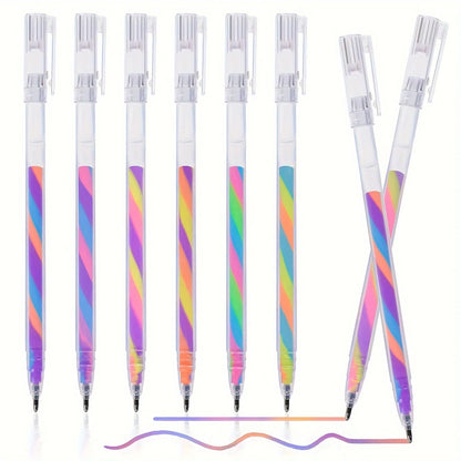 6pcs Glitter Gel Highlighter Pens Set - 1.2mm Vibrant Colors, Smooth Writing, Perfect for Journals, DIY Crafts, Greeting Cards, Beauty World Shop