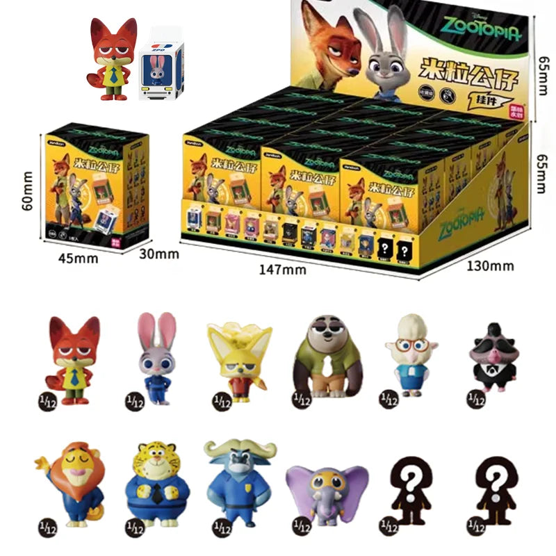 JANDOOM Disney Zootopia Judy Hopps Nick Wilde Bogo Clawhauser Anime Figur Model Rice Grain Doll Blind Box Toys Birthday Gifts Beauty World Shop
