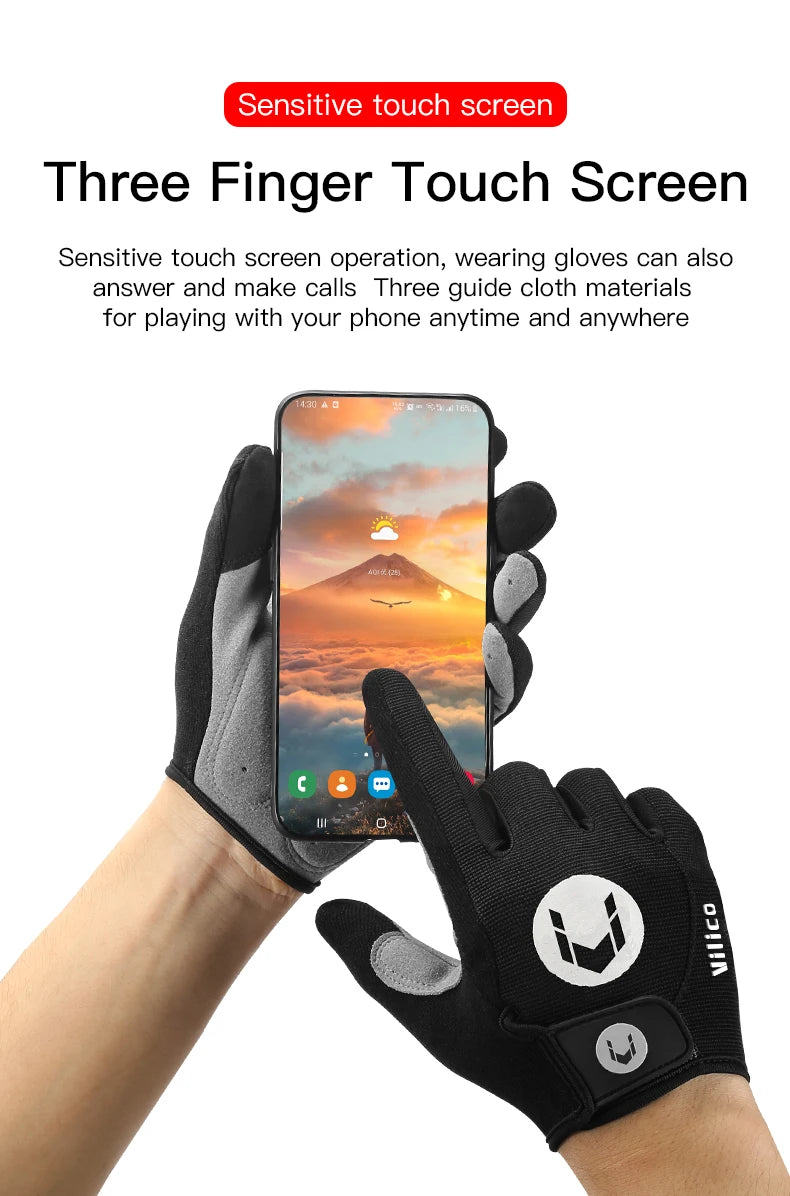 MTB Bike Sports Cycling Gloves Full Finger Men Women Running Fitness Gym Spring Summer Riding Motorcycle Gloves Beauty World Shop