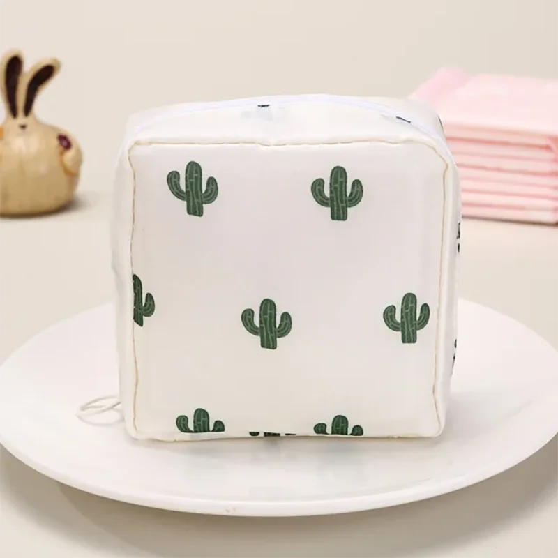 Women Sanitary Napkin Tampon Storage Bag Portable Waterproof Organizer Pouch Cartoon Pattern Sanitary Napkin Bag Beauty Trend Shop