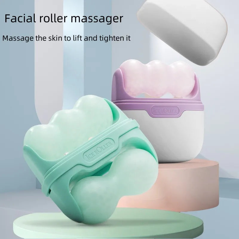 Double-headed ice roller, used for facial and head massage, made of resin material, non-electric skin care tool Beauty World Shop