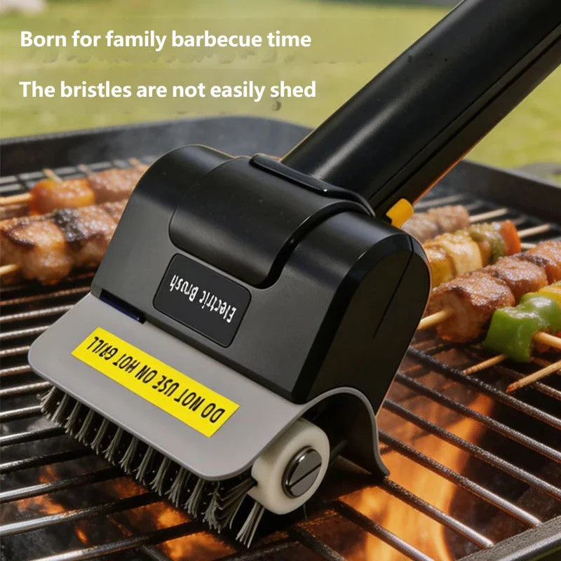 Electric Grill Brush Outdoor BBQ Handheld Grease Rack Tool Brush Stainless Steel Cleaner for Rust and Dirt Removal Beauty World Shop