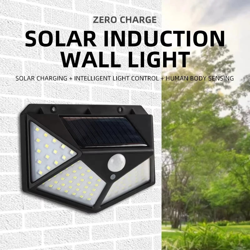 100 LED Solar Lights Outdoor Wall Lamp 3 Modes 270° Lighting Angle IP65 Waterproof Motion Sensor Security Lights Wireless Lights Beauty World Shop