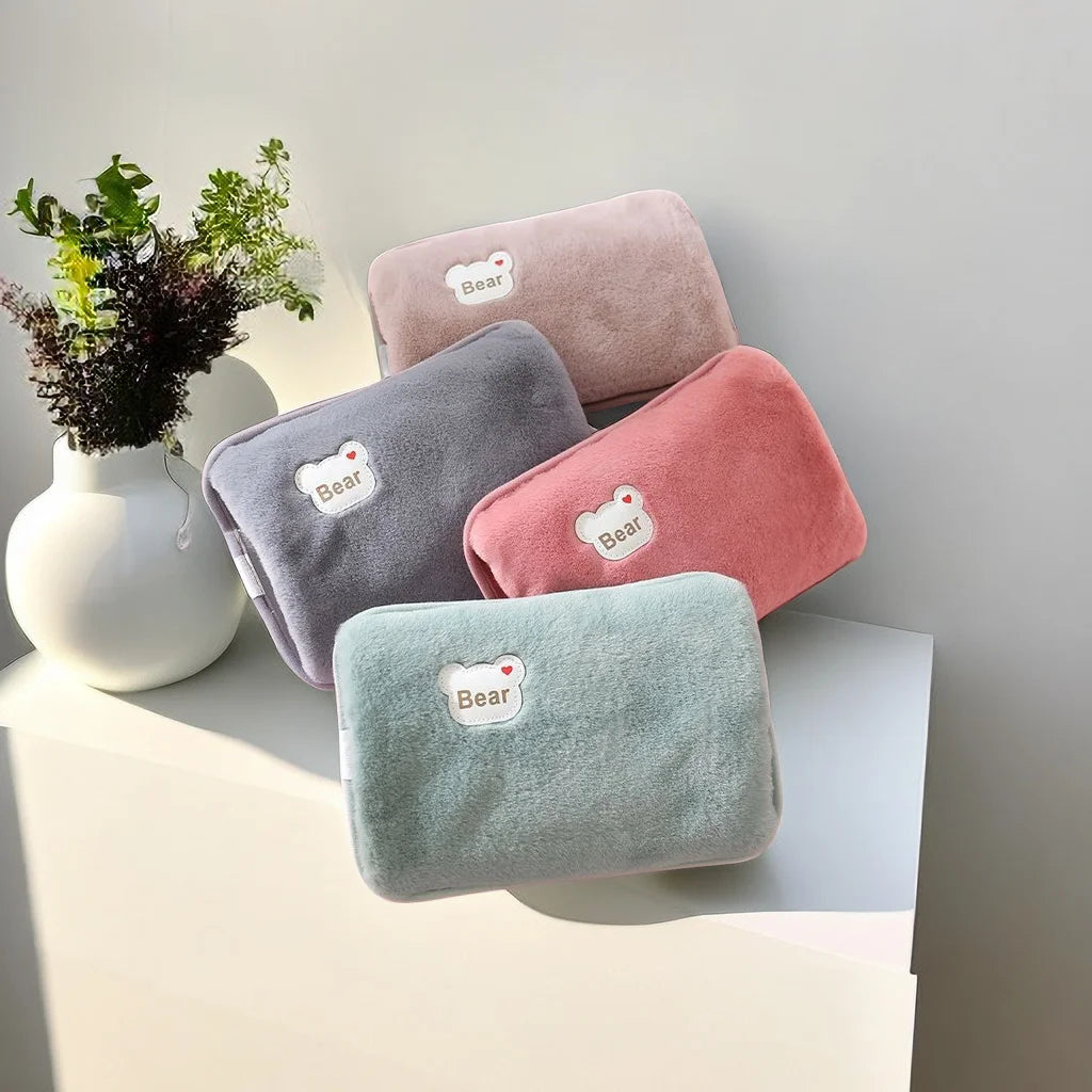 European standard plug winter warm handbag hot water bag, reusable plush electric water bag, charging heating water bag Beauty World Shop