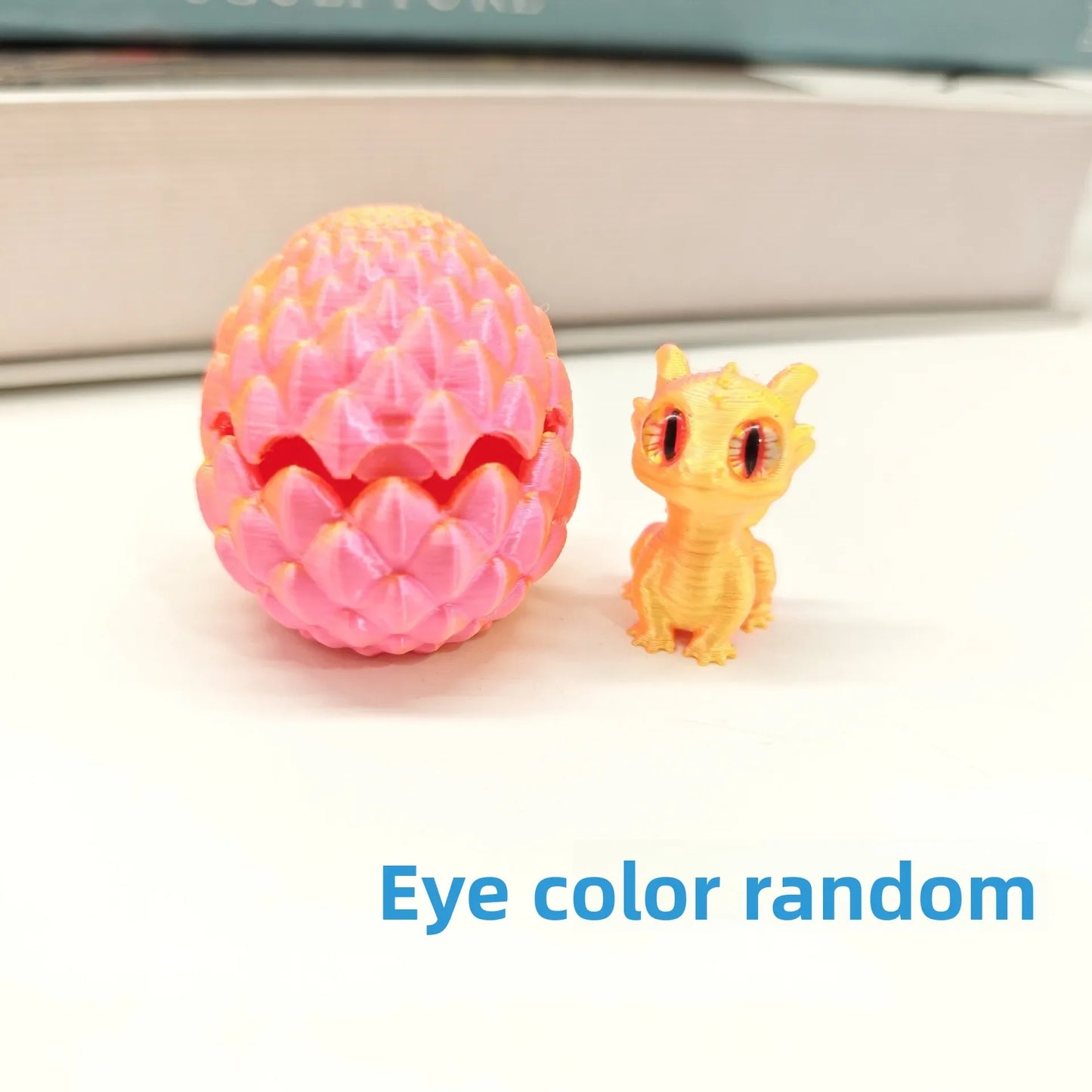 3D Printed Toys Artistic Dragon Egg Statue Small Hatching Dragon Figure Modern Home Decoration Miniature Desk Decor Beauty World Shop