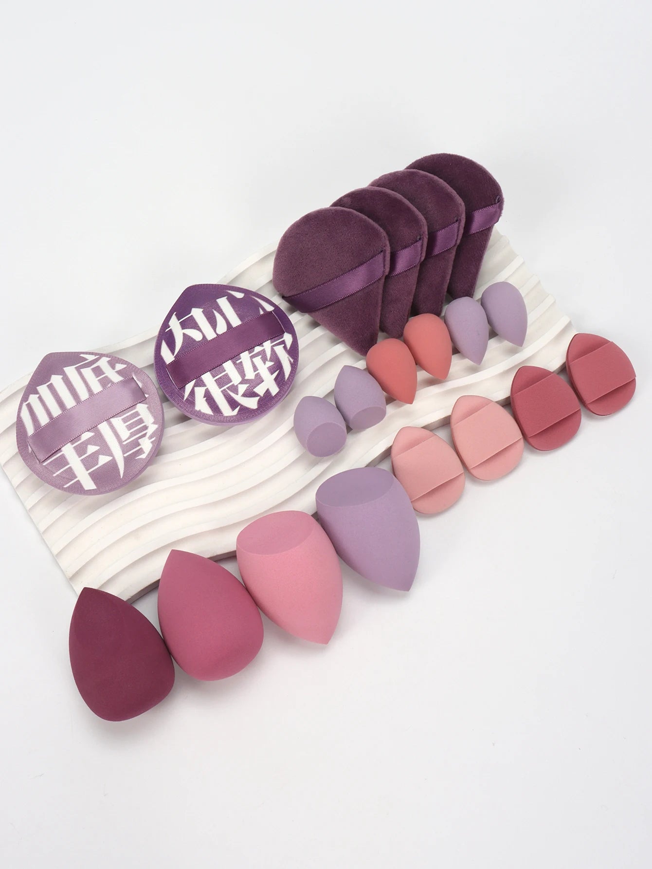 20 Pcs Pink Makeup Sponge and Makeup Puff Set Suitable for Face Cream and Powder Concealer Powder Makeup Machine Beauty World Shop