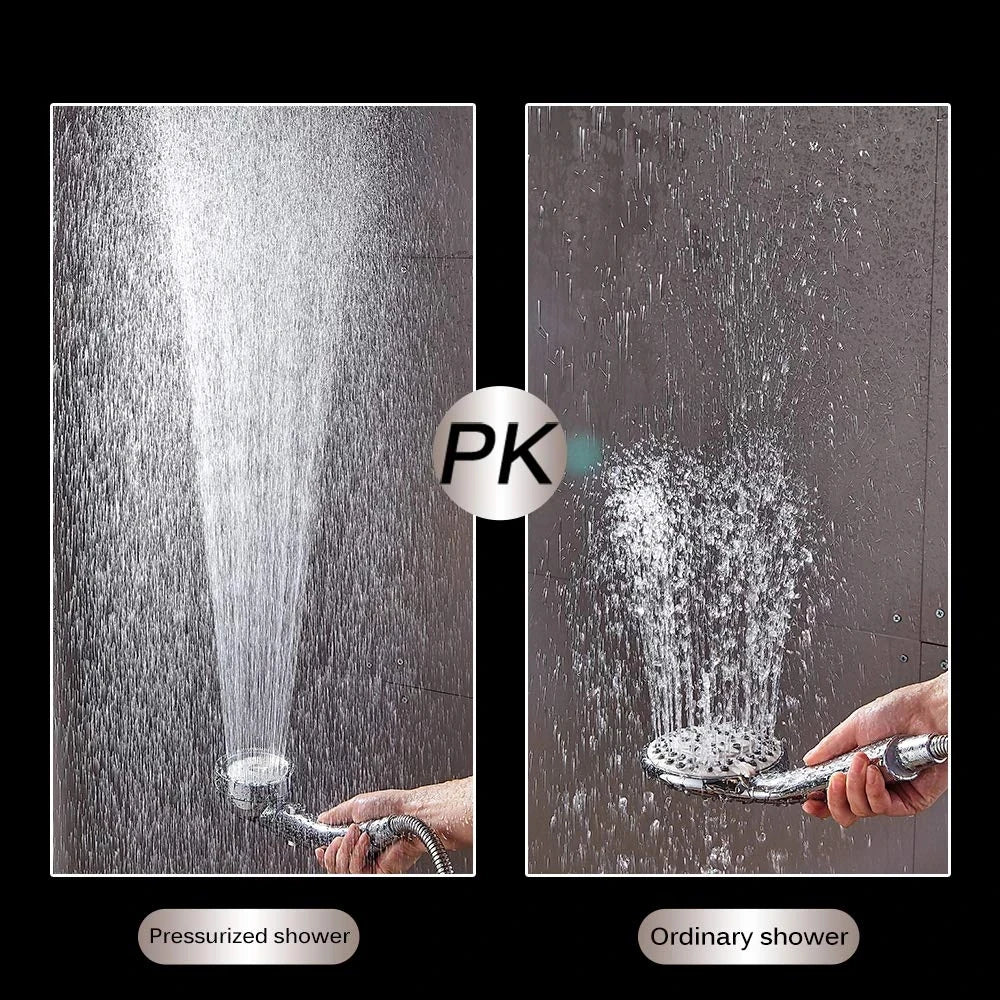New 3 Modes Adjustable Bath Shower Head High Pressure Rain Water Saving Luxury Home Hotel Sprayer Faucet Bathroom Shower Head Beauty World Shop