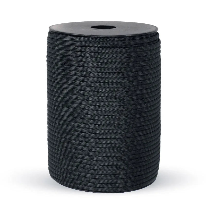 100M 550 Military Standard 9-Core Paracord Rope 4mm Outdoor Parachute Cord Survival Umbrella Tent Lanyard Strap Beauty World Shop