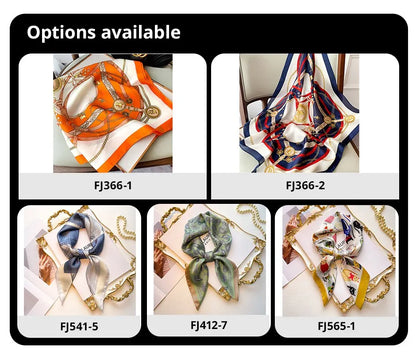 70cm Silk Feeling Square Scarf Women Satin Bandana Print Scarves Head Band Fashion Lady Hair Shawl Wrap Female Neckerchief Hijab Beauty World Shop