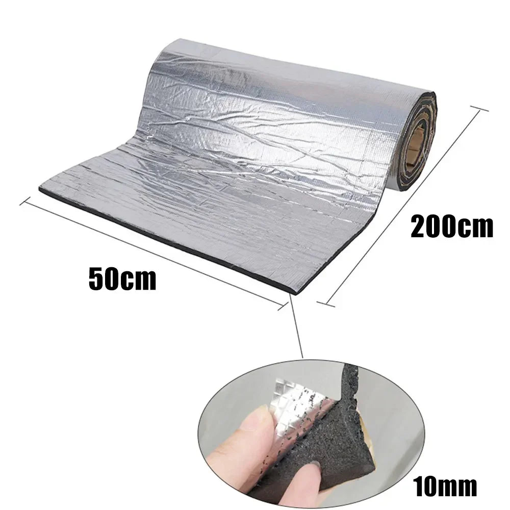 Sound Deadener Mat Auto Acoustic Thermal Mat Sound Proof Wall Panels Car Deadening Noise Insulation Mats for Car 5/10mm 200x50cm Beauty World Shop