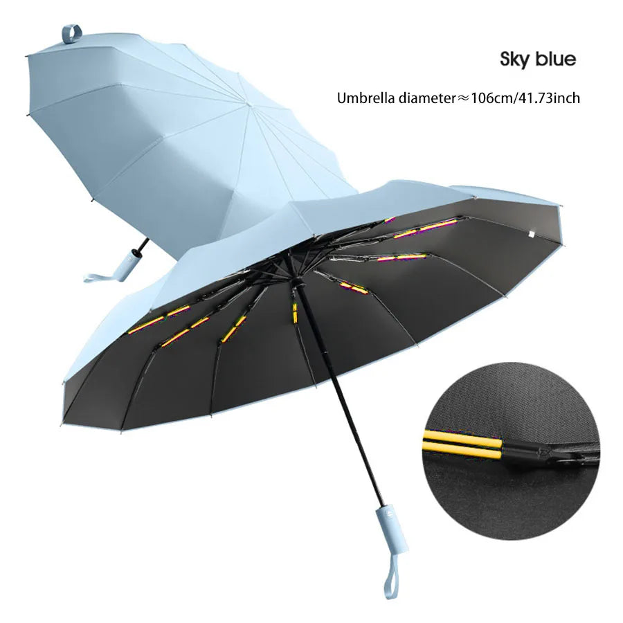 Reinforced 24-Bone Umbrella, Men's Business Strong And Durable Wind-resistant Umbrella, Anti-UV Sunscreen Umbrella Women's Sunny Beauty World Shop