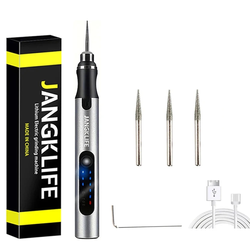 JANGKLIFE USB Cordless Rotary Tool Kit Woodworking Engraving Pen DIY For Jewelry Metal Glass Mini Wireless Drill Beauty World Shop
