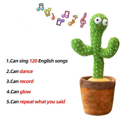 1pc Dancing Cactus Toy,Repeat Talking ,Song Speaker Wriggle Dancing Sing Talk, Plushie Stuffed ,Interaction and Decoration Beauty Fashion