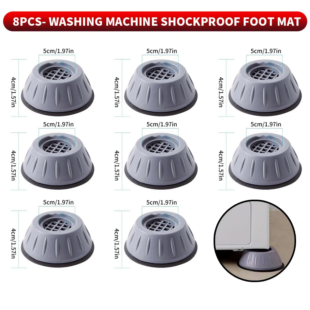 8PCS/4PCS/1PC - washing machine shock pad, washing machine silicone foot pad, suitable for daily washing machine shock and noise Beauty World Shop
