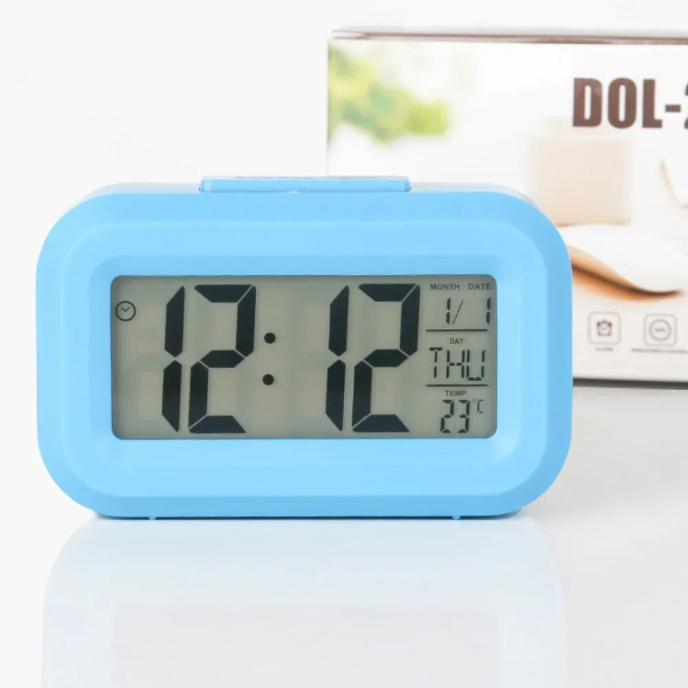 Digital Led Clock Household Bedside Battery Powered Multi-function Alarm Clock Desk Things for the Room Table Clocks Home Decor Beauty World Shop