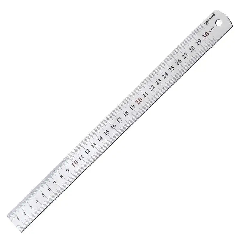 1Pcs 15/20/30/40/50/60100cm Stainless Steel Metal Straight Ruler For Home School Precision Measuring Tool Drawing Tool Supplies Beauty World Shop