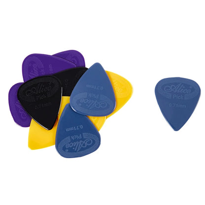 10pcs Alice Guitar Pick Non-slip Pick Nylon With Raised Surface Alice Guitar Finger Piece Non-slip Black And White Nylon Tuner Beauty World Shop
