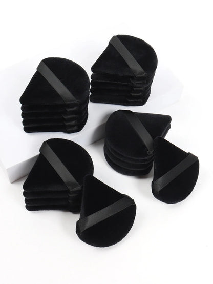 Black Triangle Powder Puff Facial Makeup Sponge Soft Velvet Cosmetics Puff Mixer Beauty Foundation Make-Up Sponge Makeup Access Beauty World Shop
