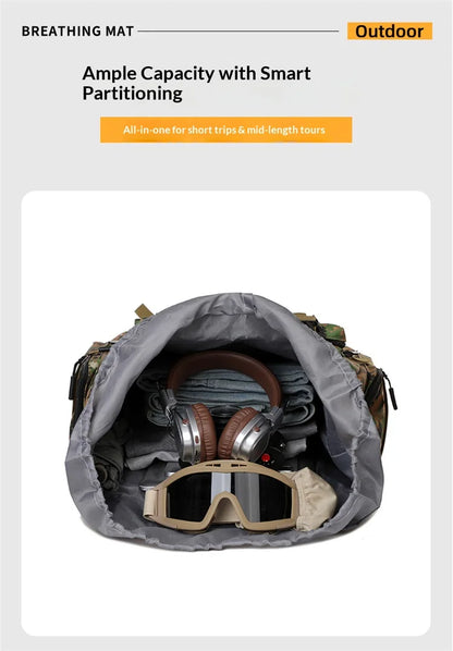 Homefish 80L/100L Large Mountaineering Backpack Outdoor Climbing Bag Tactical Rucksack Hiking Camping Travel Backpack Beauty World Shop