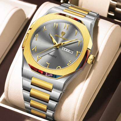 POEDAGAR Original Luxury Men's Watch Waterproof Week Date Fashion Men Wristwatch Quartz Stainless Steel Man Watches Reloj Hombre Beauty World Shop