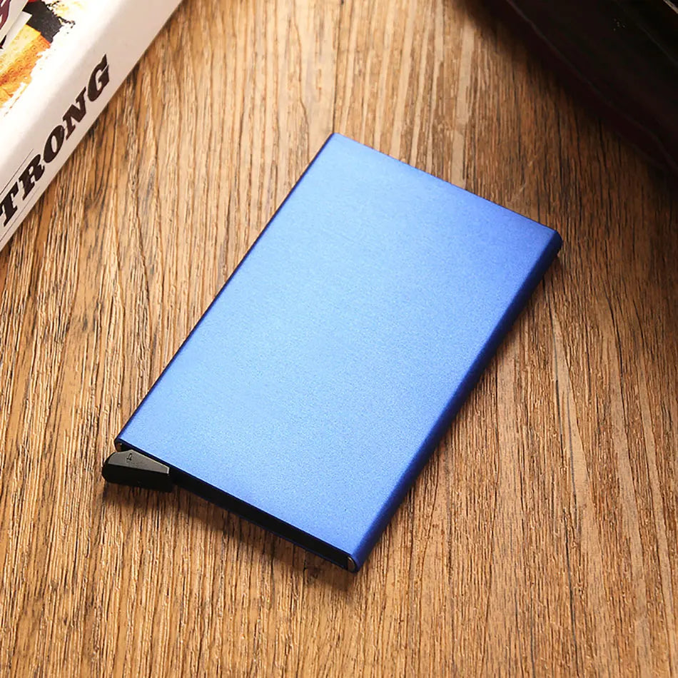 Rfid Smart Wallet Card Holder Metal Thin Slim Men Women Wallets Pop Up Minimalist Wallet Small Black Purse Vallet Walets for Men Beauty World Shop