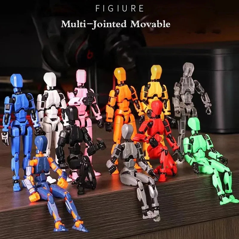 Multi-Jointed Movable Shapeshift Robot 3D Printed Mannequin Lucky 5 Character Action Figures Toys Parent-children Game For Gifts Beauty World Shop