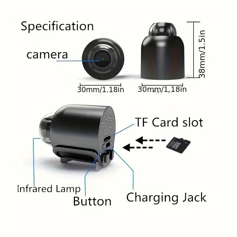 1080P HD Mini WiFi Camera Indoor Safety Security Surveillance Baby Monitor Night Vision Camcorder IP Cam Audio Video Recorder Beauty World Shop
