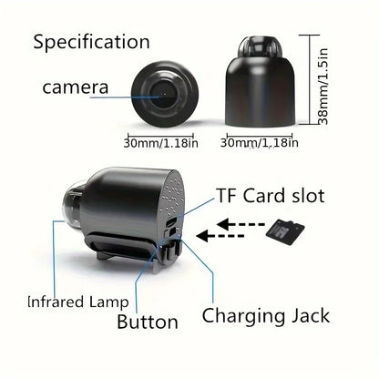 1080P HD Mini WiFi Camera Indoor Safety Security Surveillance Baby Monitor Night Vision Camcorder IP Cam Audio Video Recorder Beauty World Shop