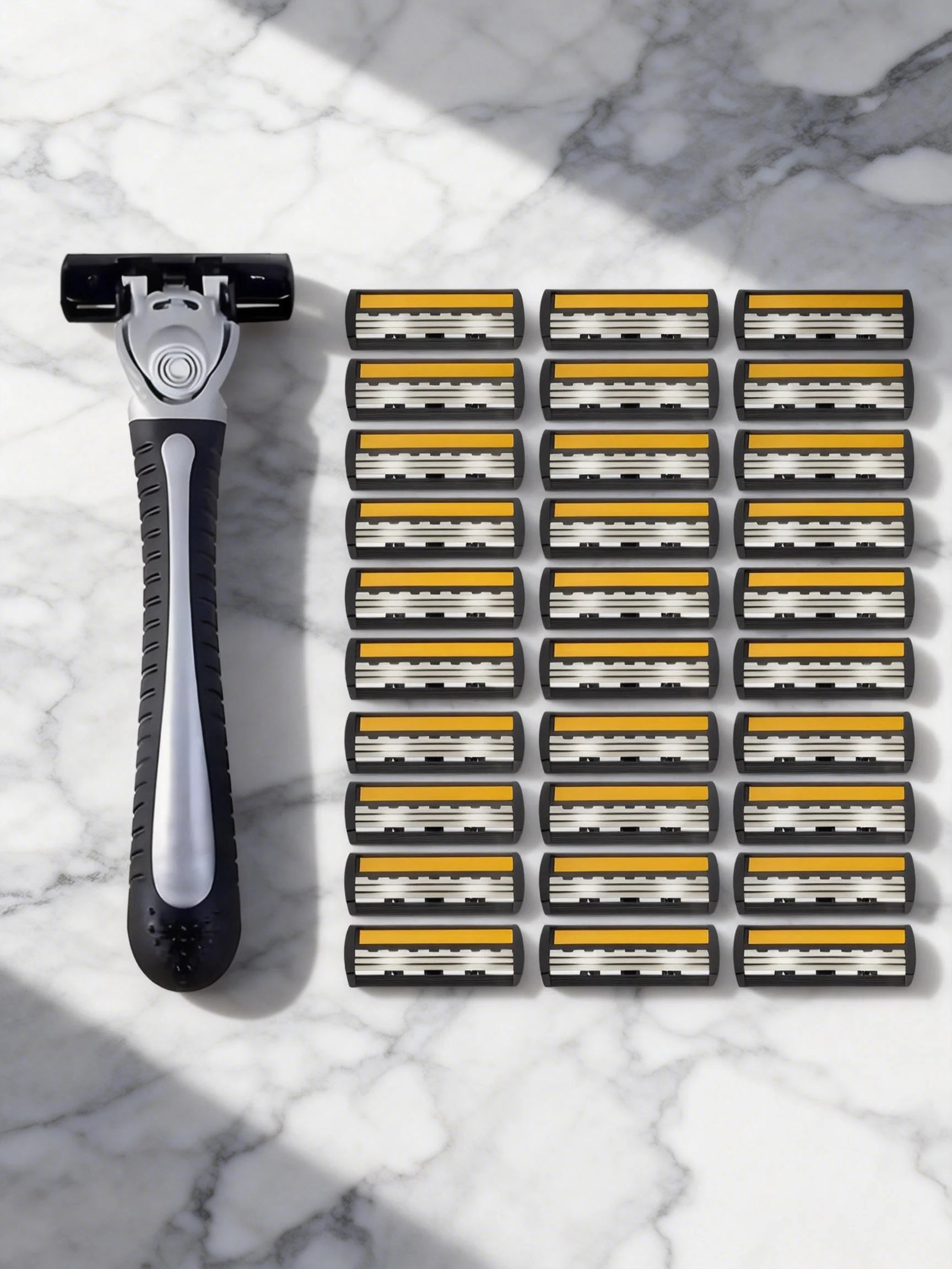 Variety Packs Skin Guard Anti-Slip Handle Replacement Triple Blades Reusable Safety Manual Razors for Men Shaving Bathing Trave Beauty World Shop