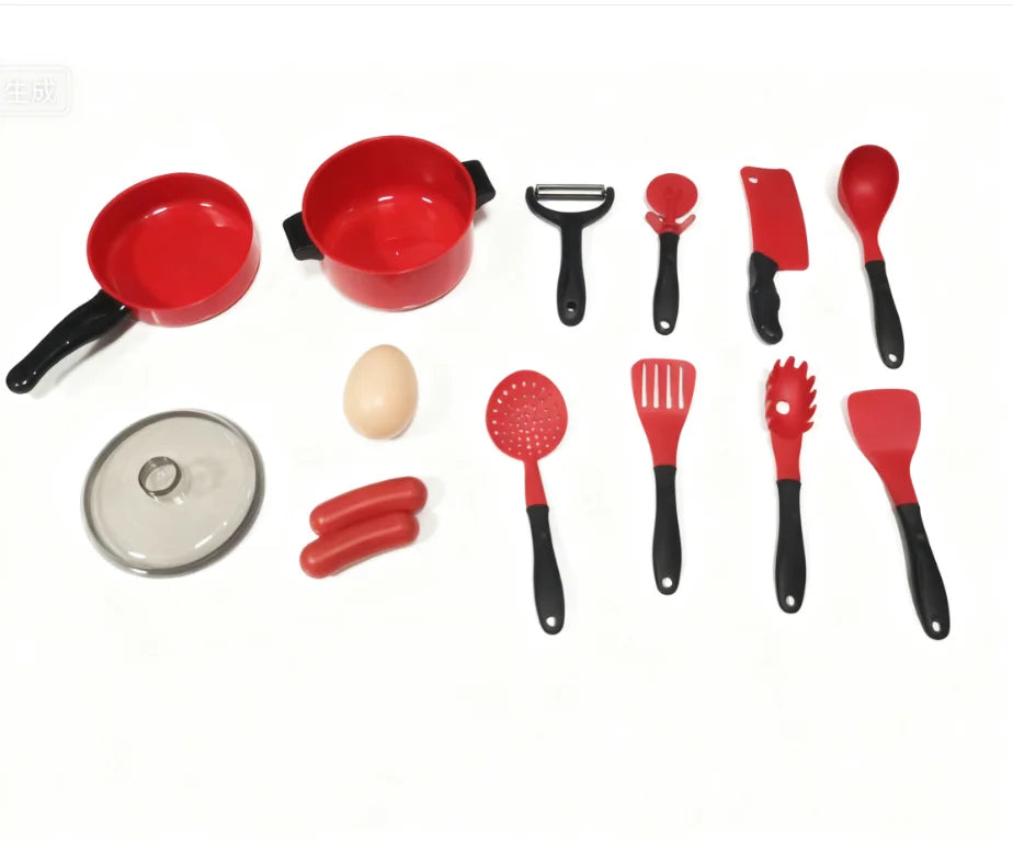 Set For Kids Girl Cooking Kitchen Toys Baby Cutting Fruit Cooking Kitchen Utensils Children's Simulation Education Pretend Play Beauty World Shop
