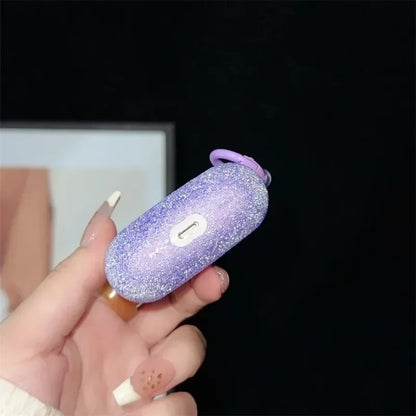For Airpods 4 3 2 1 Glitter Rhinestone Case Bling Matte Protective Funda For Airpods Pro 2 Bluetooth Earphone Bag