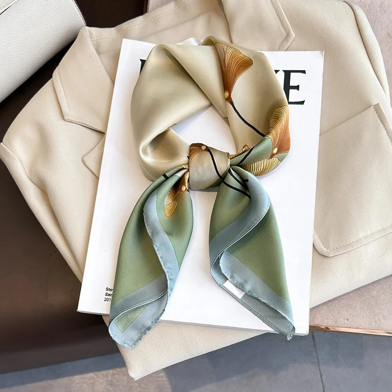 2025 New Fashion Luxury Printed Square Shawl Women 70x70cm Pashmina Silk Scarf Neck Headband Bandana Beauty World Shop