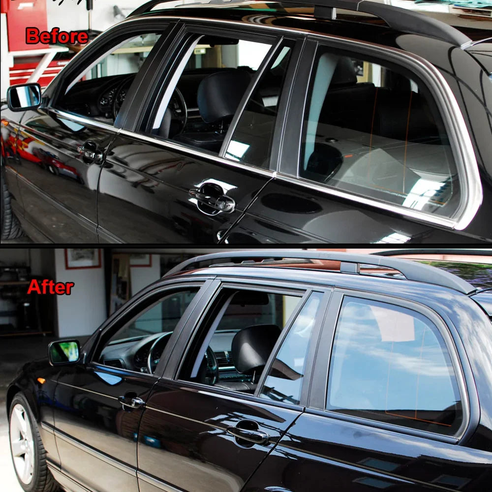 Black Matt Vinyl Wrap Foil Tape Roll Matte Black Stripes Window Trim Film Car Sticers Decal For Car Interior Pillar Beauty World Shop