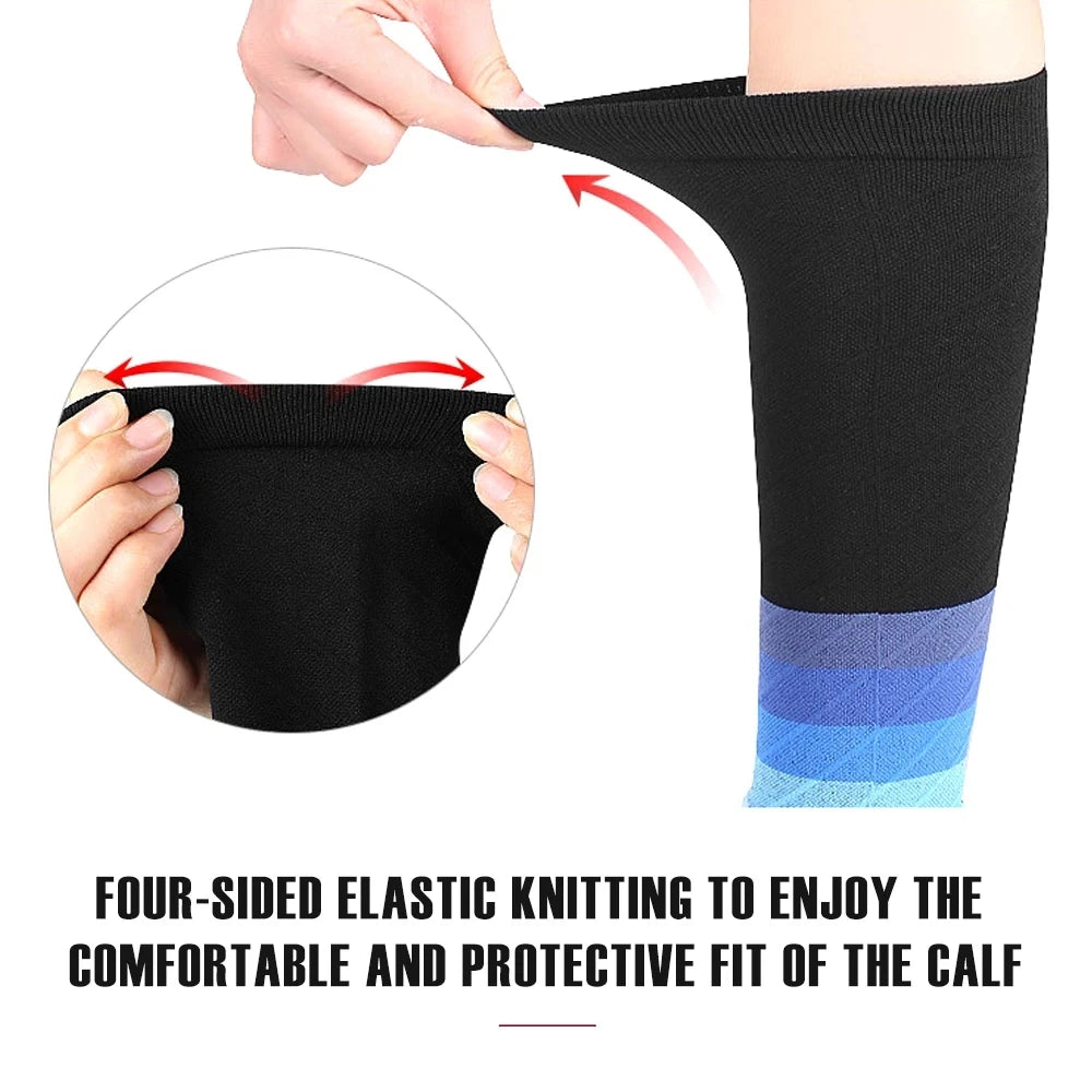1Pair Calf Support Compression Sleeves for Women Men Running 20-30mmHg Footless Leg Socks Outdoor Sports Marathon Beauty World Shop