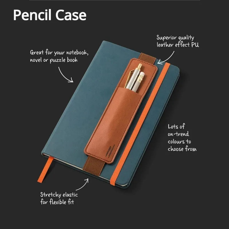 Leather Adjustable Elastic Band Pen Holder, Pen Pouch For Planner, Pen Holder For Notebook, Notebook Pen Holder Beauty World Shop