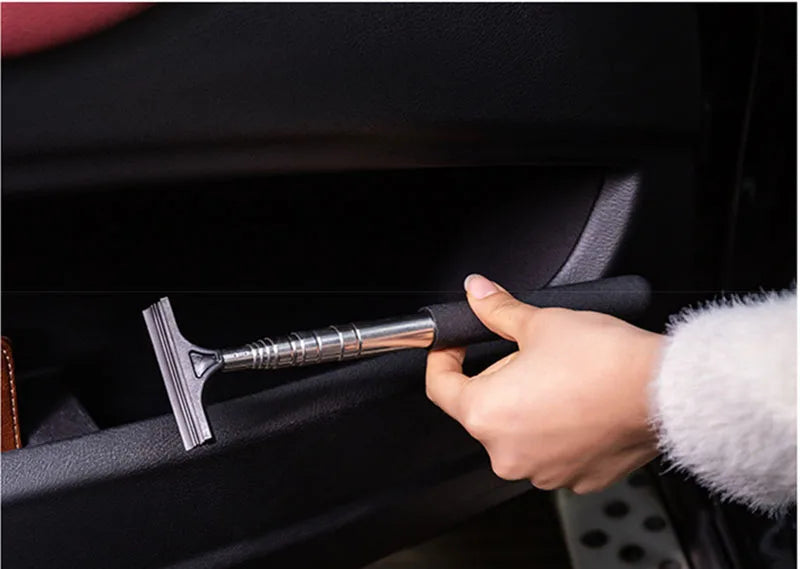 Car Rearview Mirror Wiper Cleaning Tool Auto Glass Mist Cleaner Scraper Car Accessories Handle Telescopic Window Cleaning Brush Beauty World Shop
