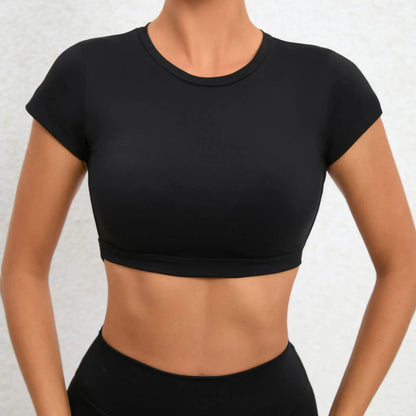 Hearuisavy Sports Shirts Breathable Workout Tops Fitness Sportswear Female Backless Yoga Clothing Sport Crop Tops Women Gym Top Beauty World Shop