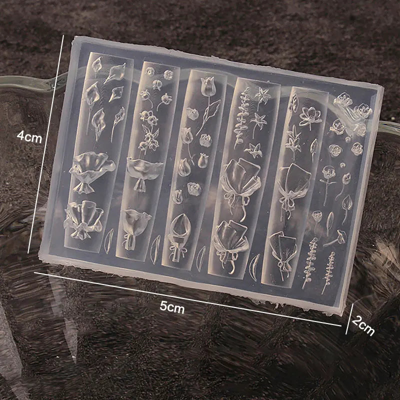 3D Reusable Soft Silicone Embossed Nail Art Mold Featuring Bows,Butterfly and Flower for DIY Nail Art &Charm Decoration Suppliy Beauty Trend Shop