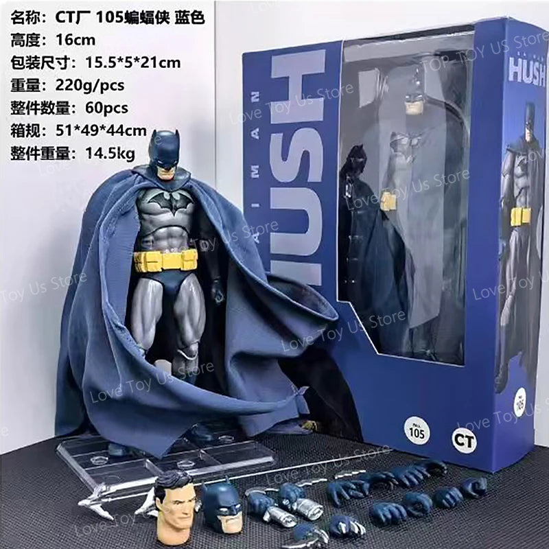 HOT in Stock CT Toys Batman Hush Blue Version Mafex 105 Black Version Dc Bat Man Anime Action Figure Figurine Model Statue Gift Beauty World Shop