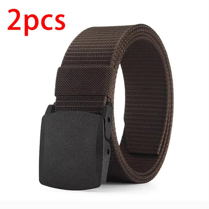Men's Belt Outdoor Casual Canvas Belt Metal Free Training Nylon Tactical Belt With Pants Jeans Belt Sports Belts For Men Women Beauty World Shop
